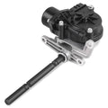 Transfer case actuator motor with black housing and metal mounting bracket