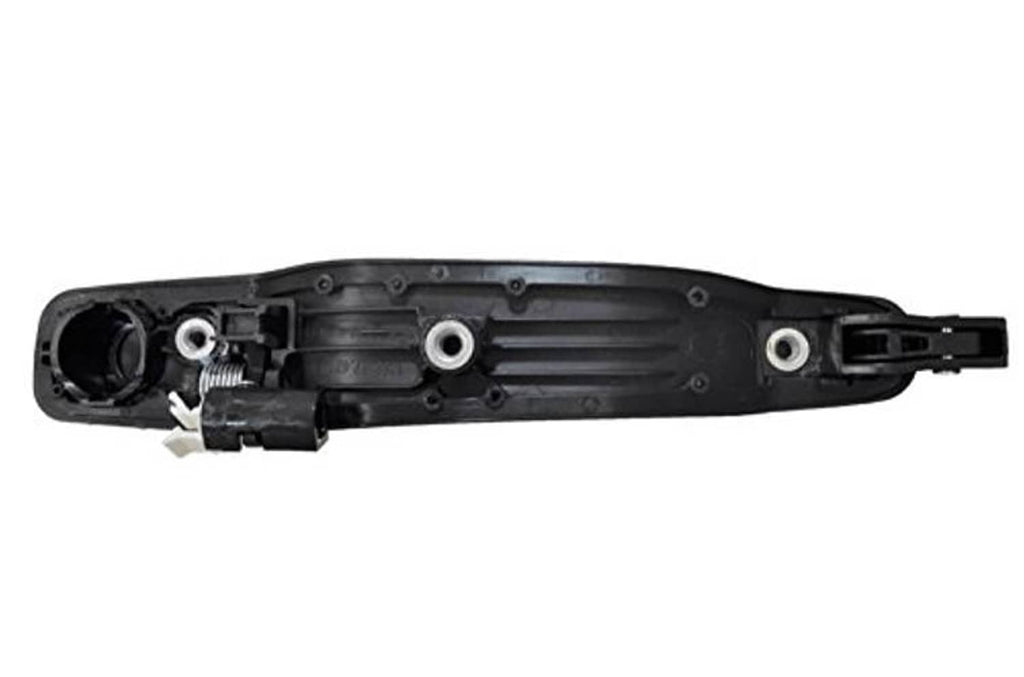 Exterior door handle housing in black with open internal components