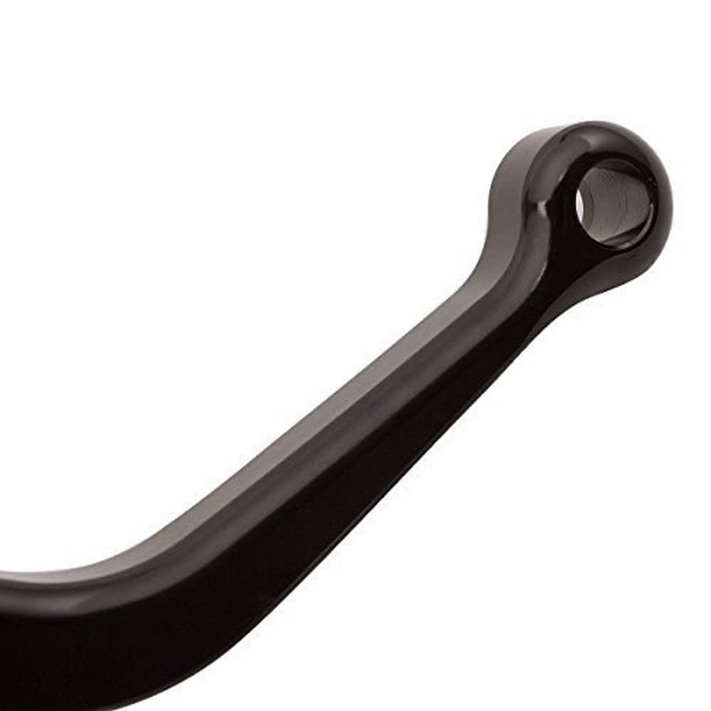 Curved black lever arm with textured grip end