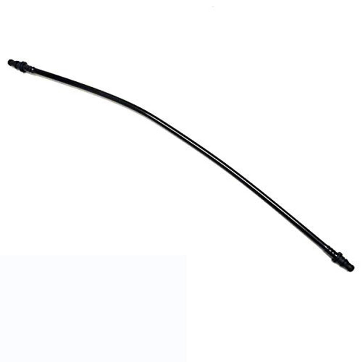Curved black coolant breather pipe with textured end caps