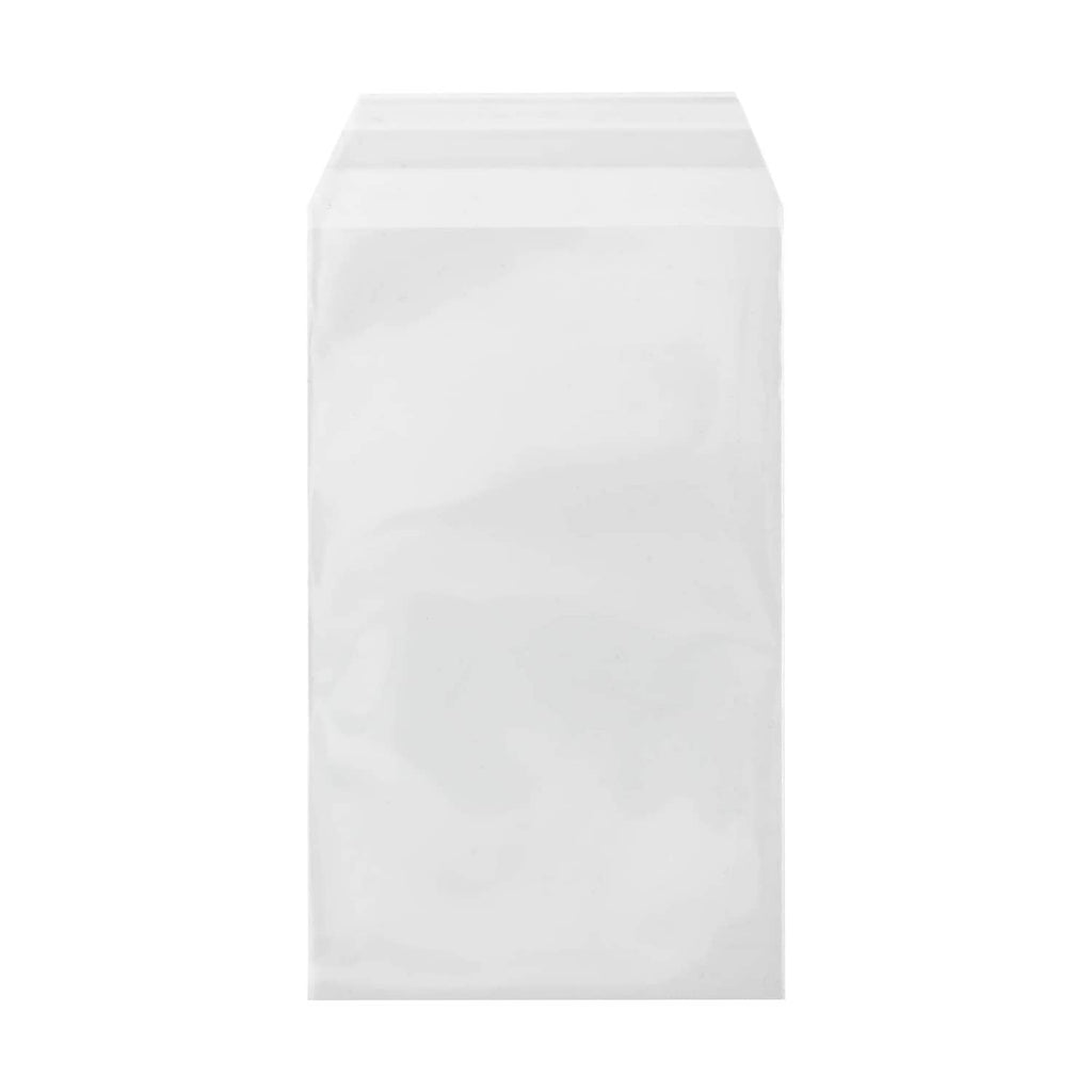 Clear plastic slab sleeve for card display, open-ended rectangular pouch