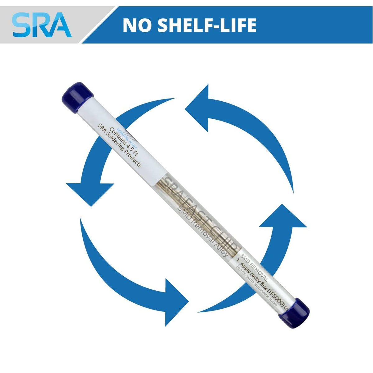 Fast chip removal alloy pen with arrows showing no shelf-life