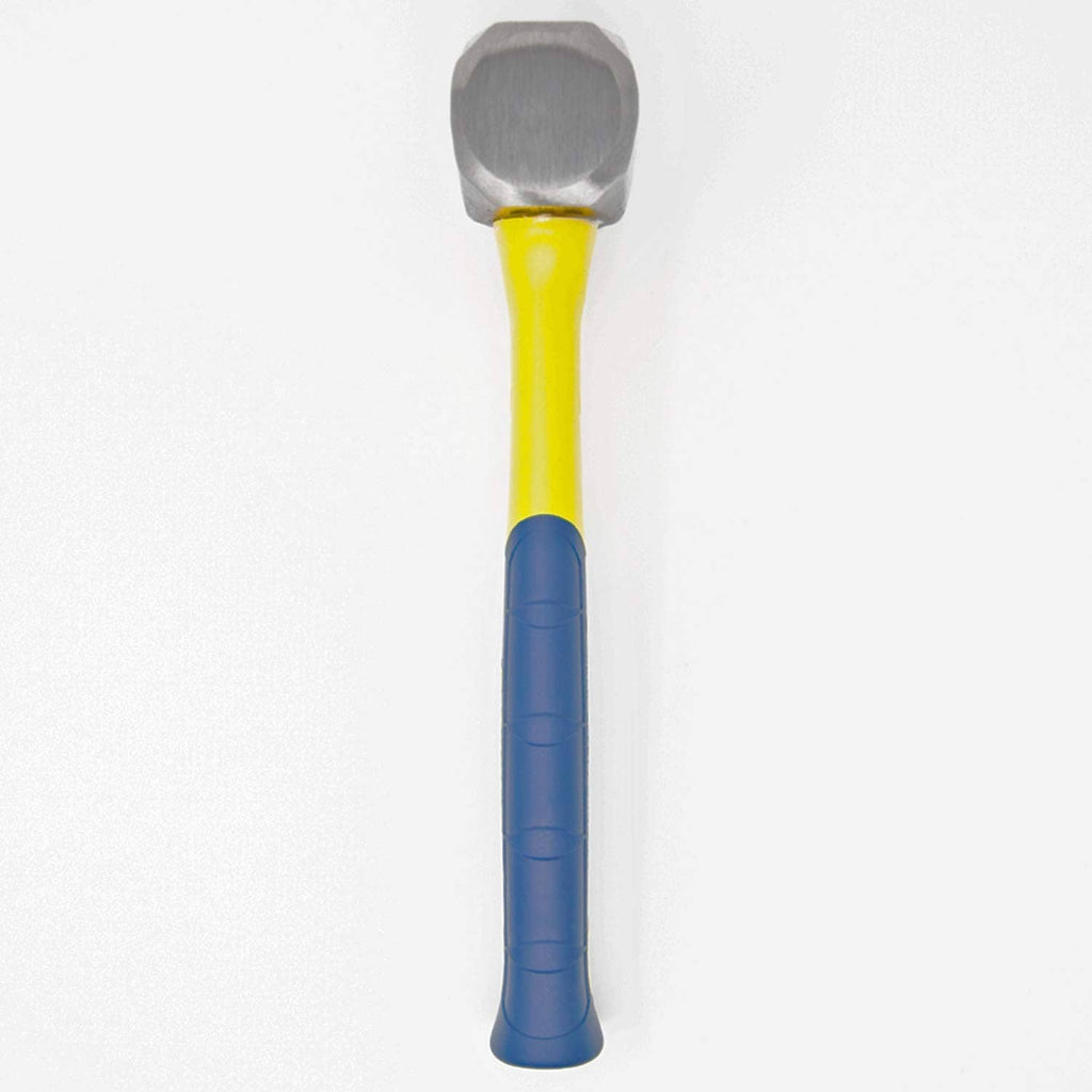 Estwing 2-lb sledge hammer with silver striking face and yellow fiberglass handle