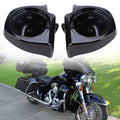 Pair of black lower vented speaker fairing pods with round speaker openings