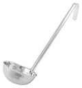 Winco stainless steel one-piece ladle with long handle, shiny bowl