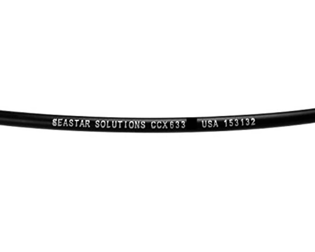 Black cable with SEASTAR SOLUTIONS CCX633 text on the sheath