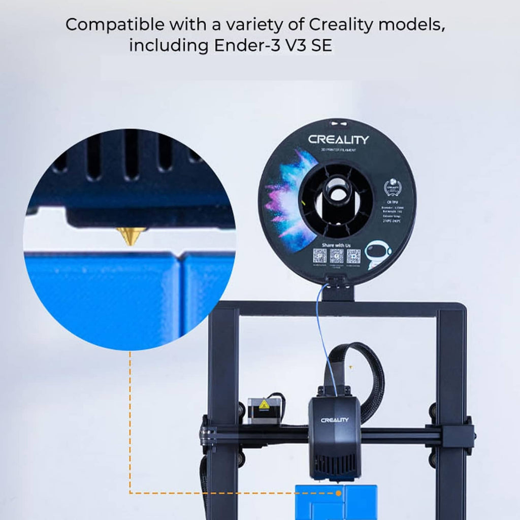 3D printer extruder assembly with brass nozzle and black silicone heating block cover
