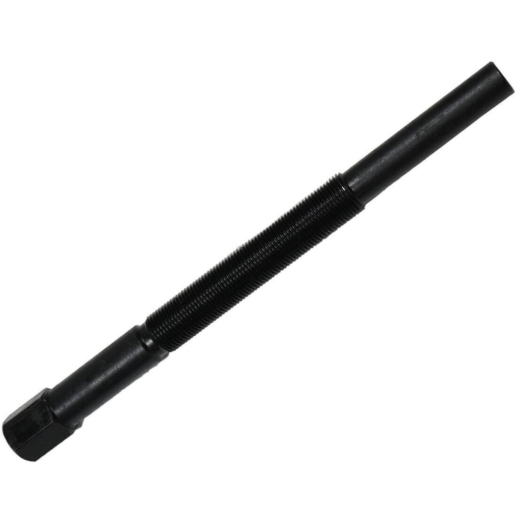Black clutch puller remover tool with threaded center and squared hex end