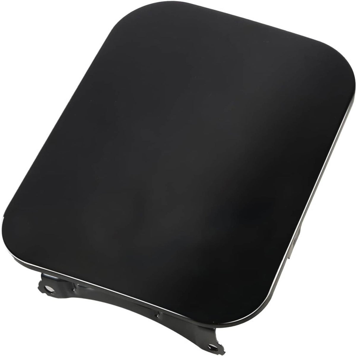 Black gas lid cover with front edge and side mounting holes
