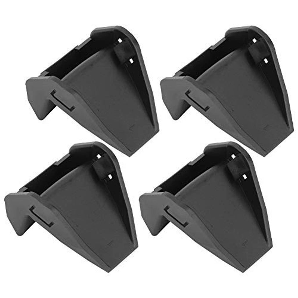 Four dark gray tire changer jaw protectors, molded guards with mounting tabs