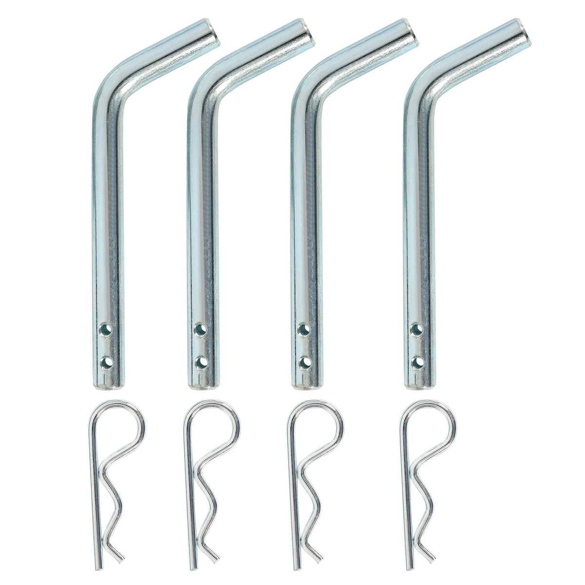Galvanized U-bolts and J-hooks for stake pocket D-ring mounting, set of 4