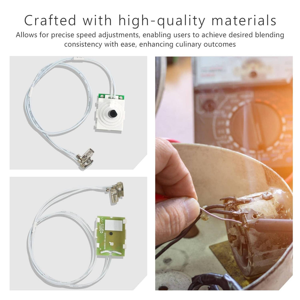 Potentiometer switch replacement set with white module and metal wire connectors