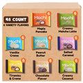Assorted mochi dessert variety box with eight flavor packets, 48-count pack