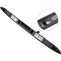Black tailgate grip handle trim with clear light lens and mounting holes