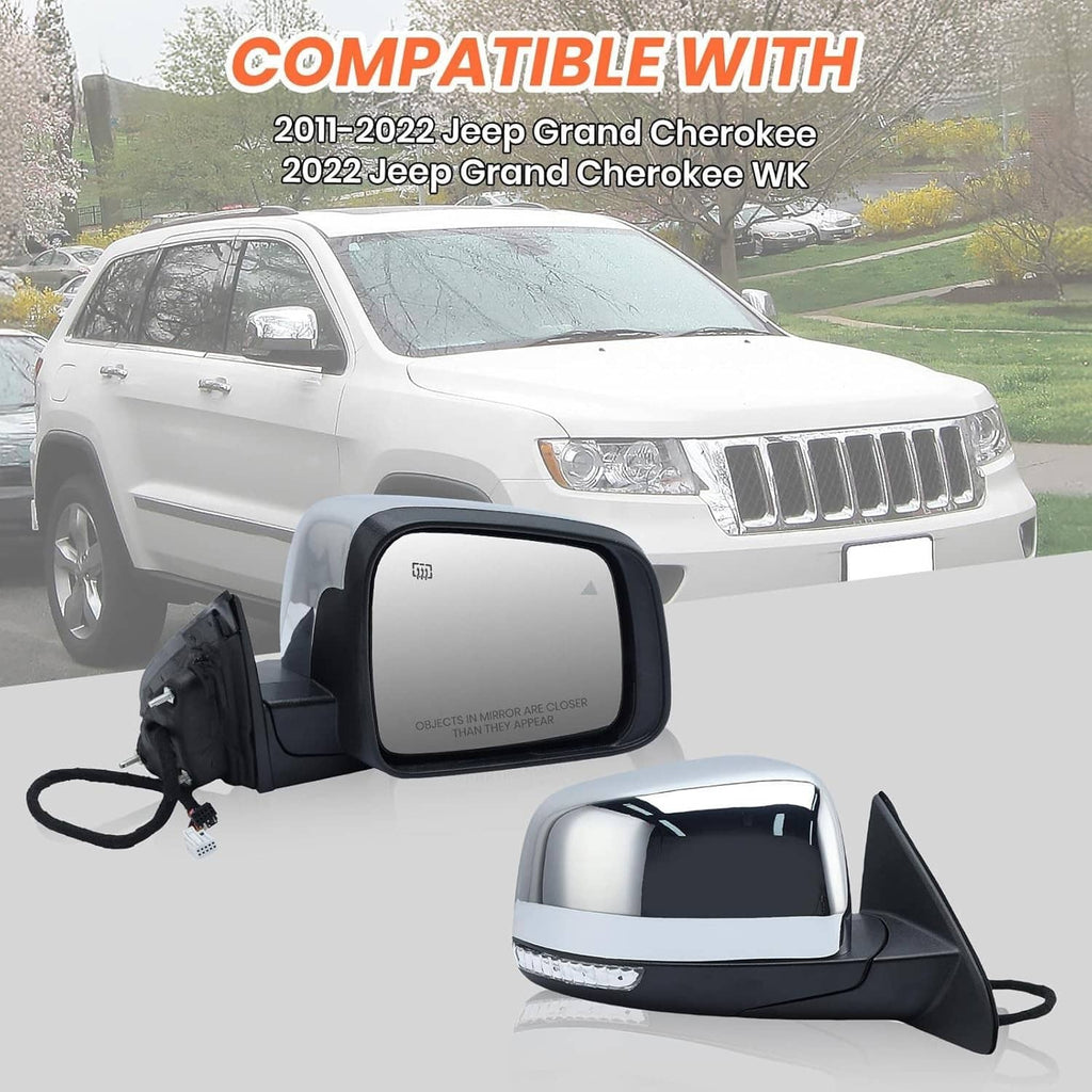 Compatible manual folding side mirror with blind-spot glass and turn-signal strip