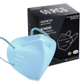 Light blue KN95 disposable face mask, 5-ply, in 60-count box