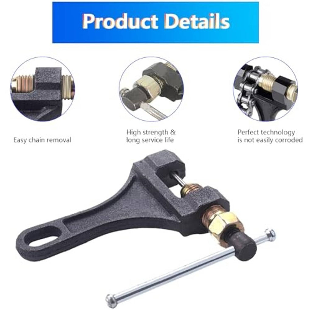Black chain breaker tool with silver handle and gold pin removal pieces