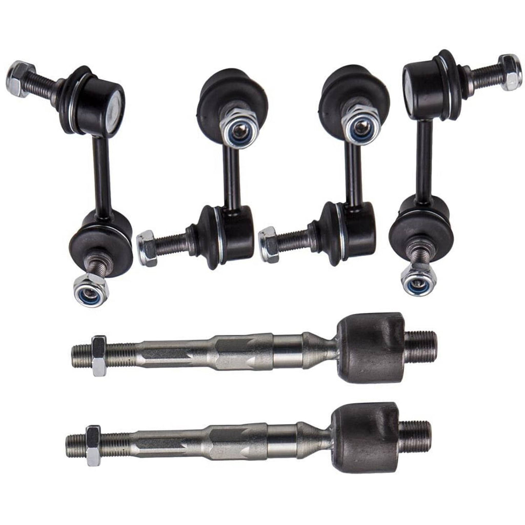 Front lower control arms and tie-rod ends with boots and threaded studs