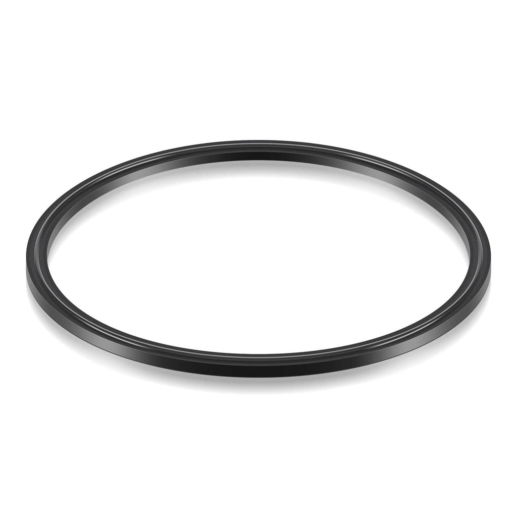 Black rubber O-ring seal for pool leaf catcher lid, circular gasket