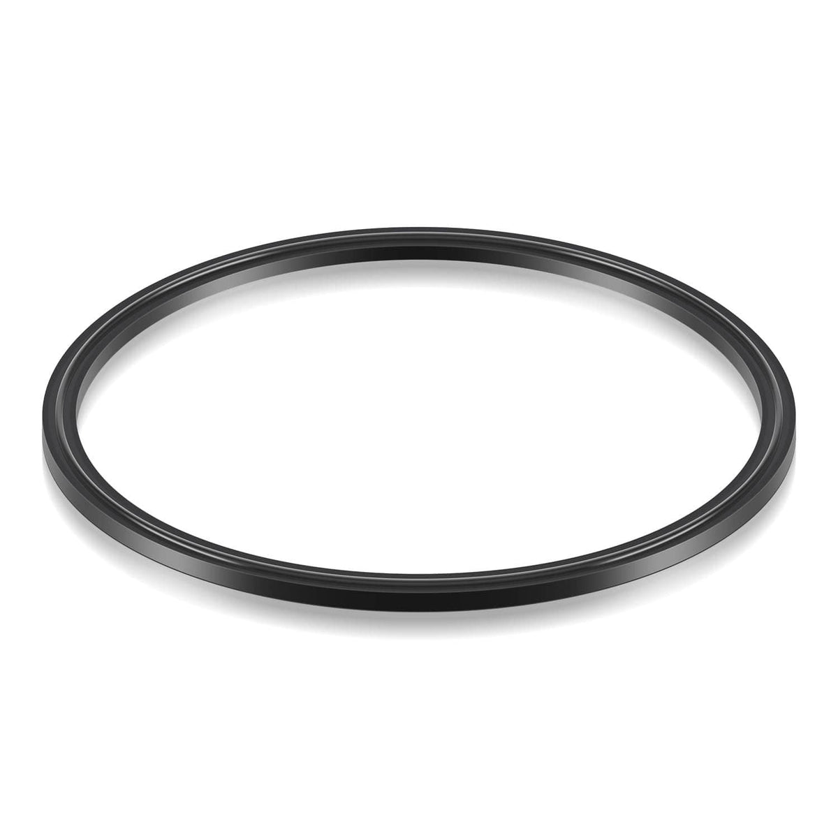 Black rubber O-ring seal for pool leaf catcher lid, circular gasket