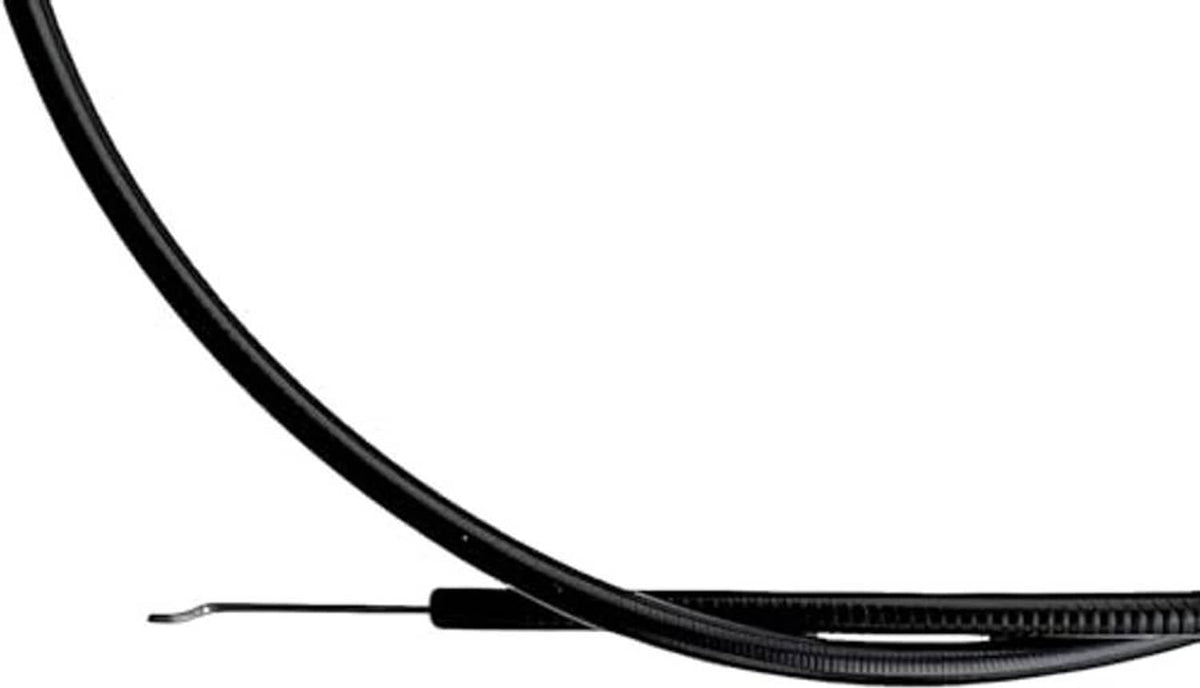 Black throttle cable section with outer sheath and inner wire