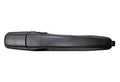 Textured black exterior door handle, front side, smooth curved grip