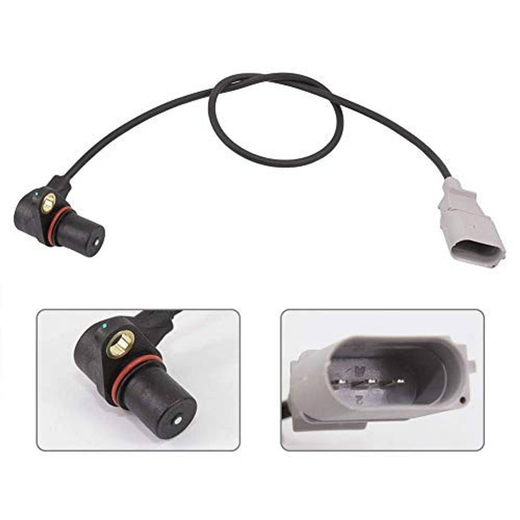 Crankshaft position sensor wiring with sensor plug and gray multi-pin connector