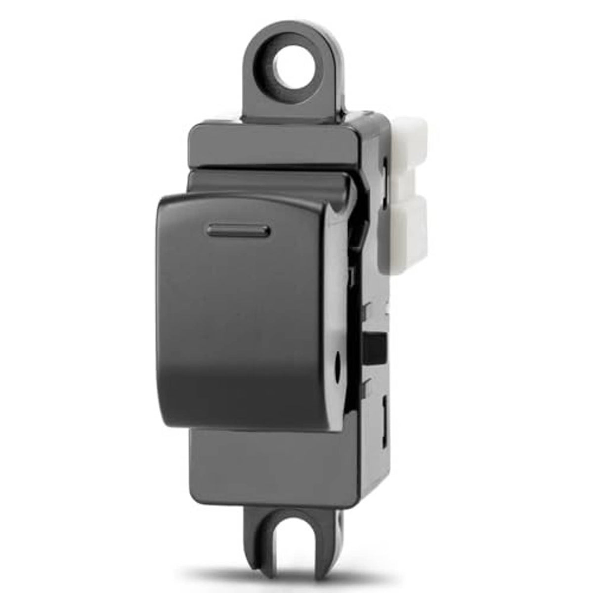 Power window switch angled view with dark gray rocker and side contacts