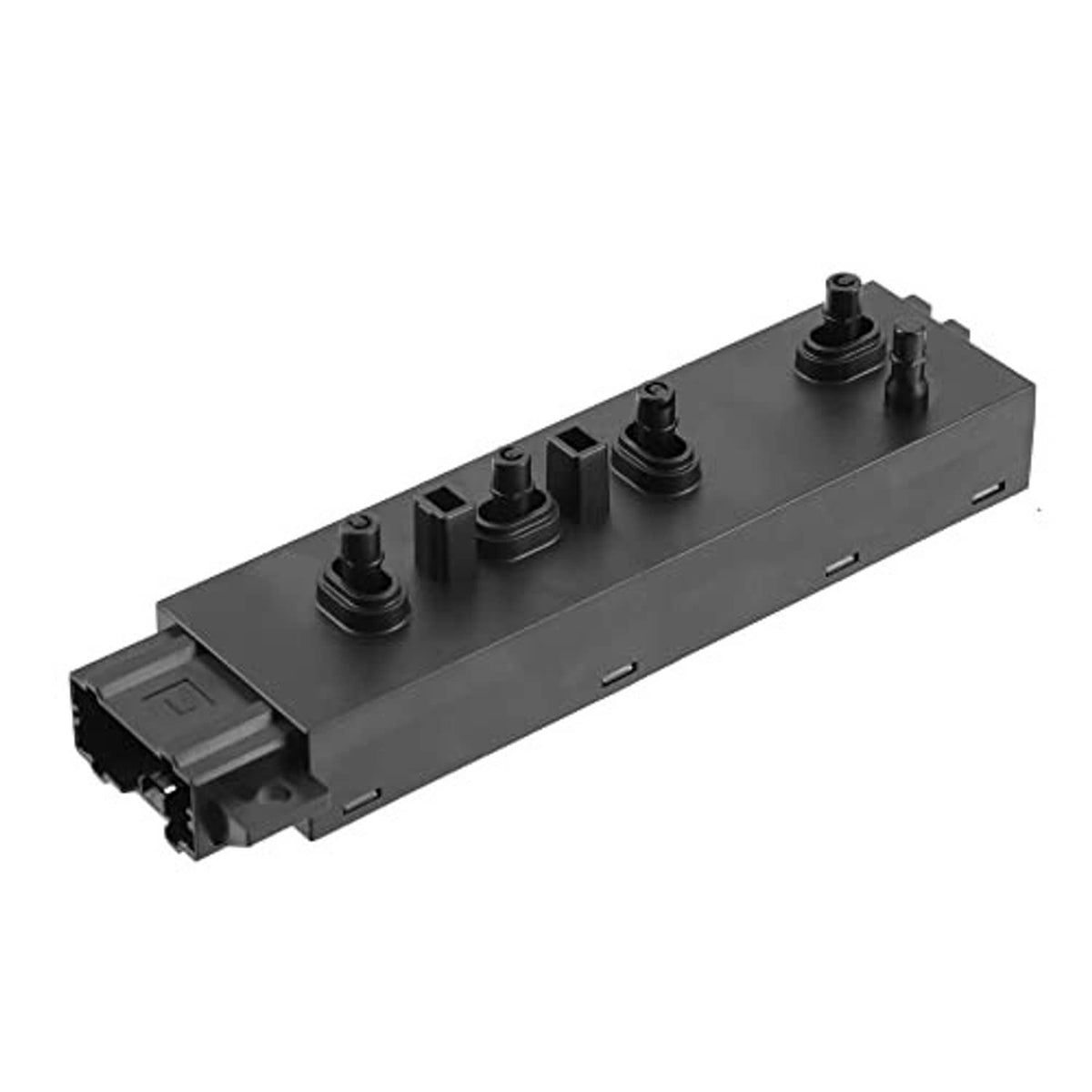 6-way power seat switch module with four knobs and side connector, black