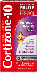 Cortizone-10 1% hydrocortisone intensive itch relief cream, anti-itch tube package
