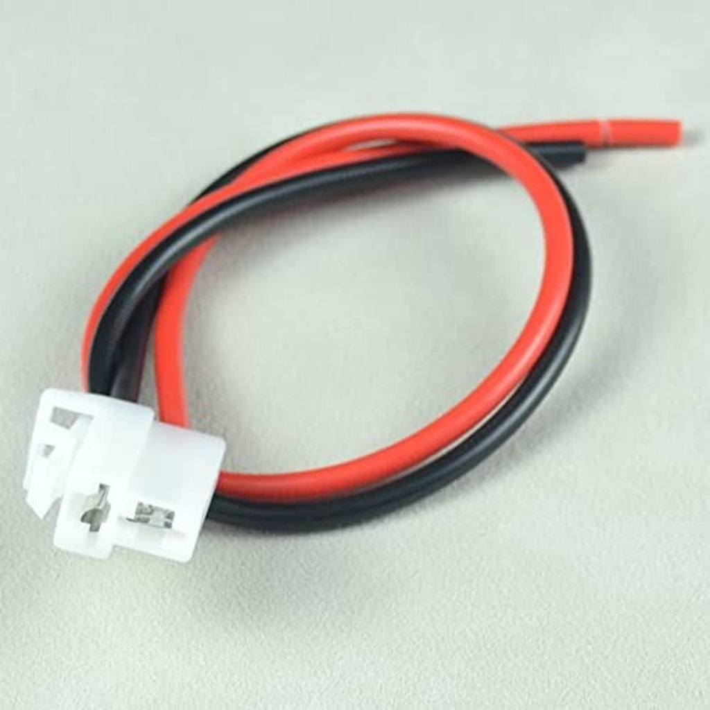 Alternator wiring repair harness pigtail with red and black leads and white plug