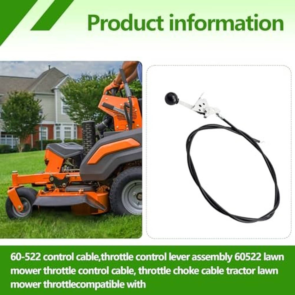 Lawn mower control cable assembly with black sheath and white lever bracket