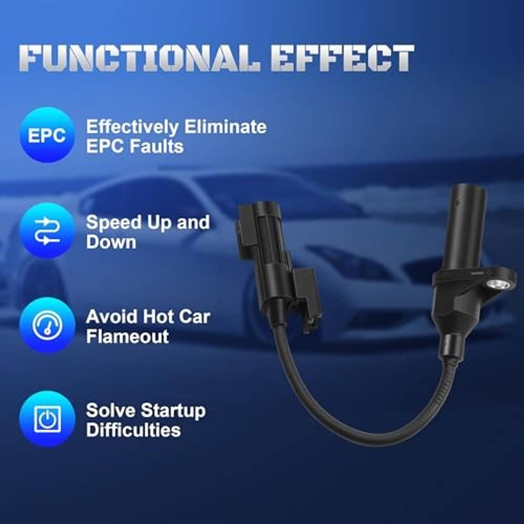 Crankshaft position sensor with sealed body and 2-pin plug on cable