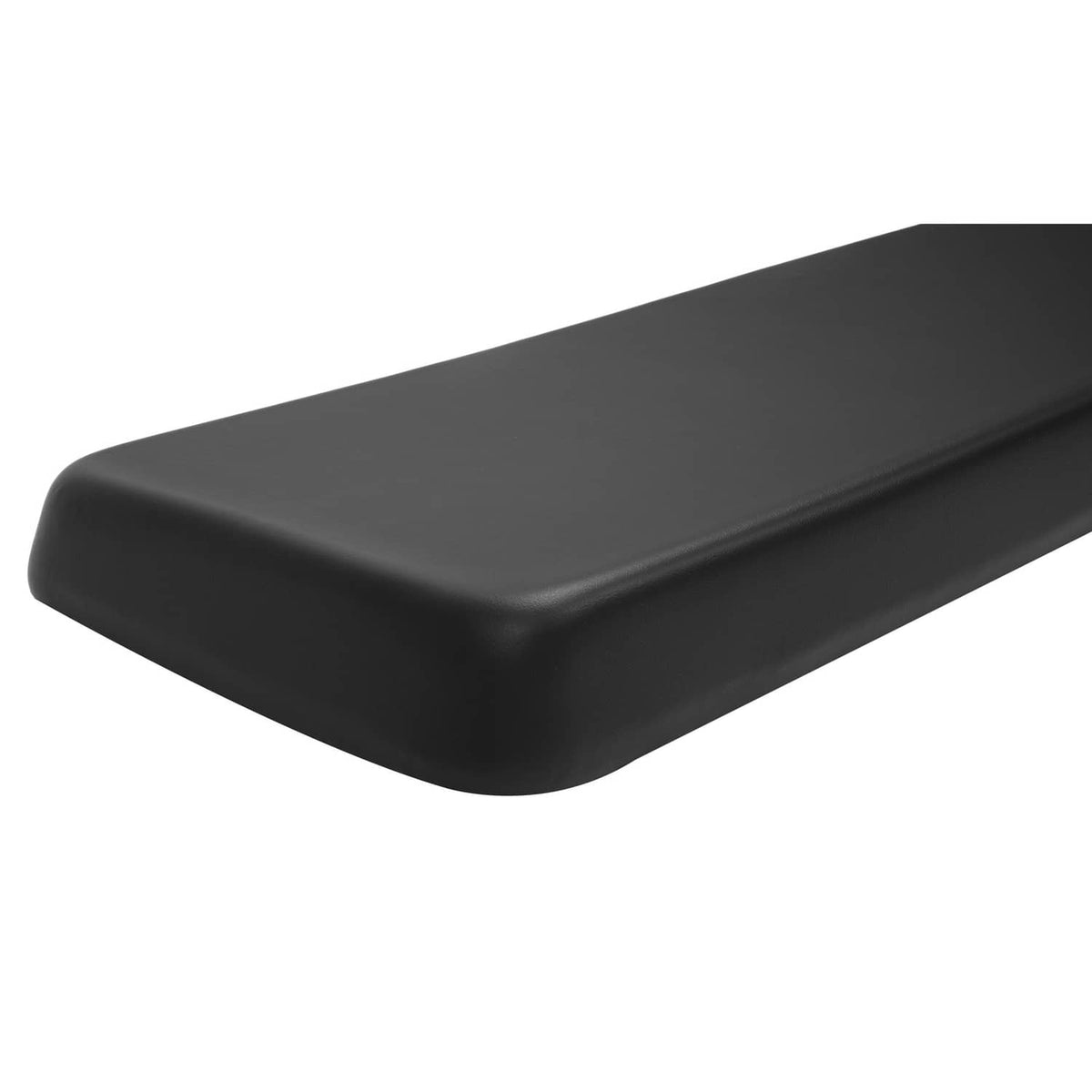 Black rear seat bottom cushion, side profile