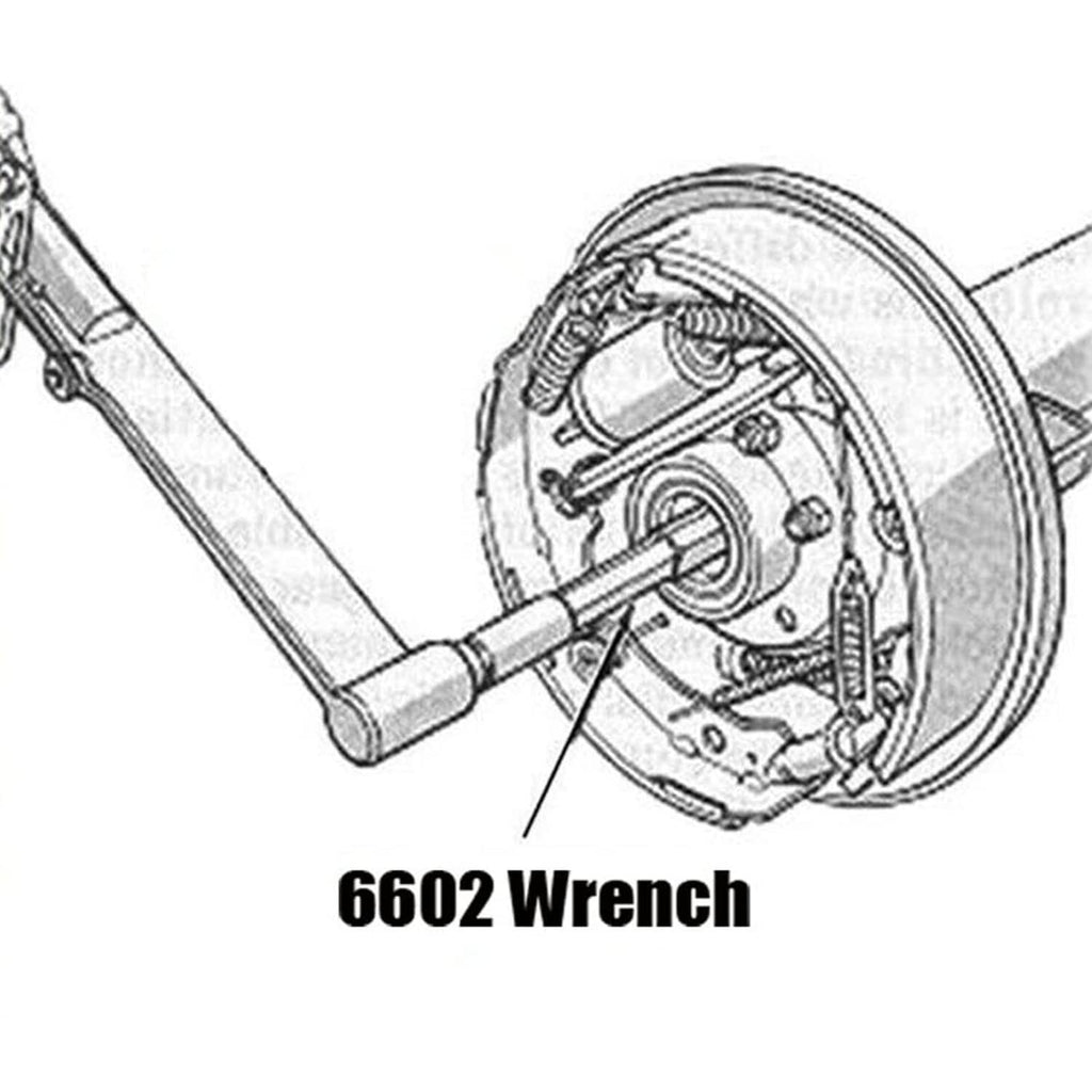 Illustrated differential bearing preload wrench with black socket and long handle