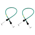 Door handle cable assembly set, green cable with black connectors and silver hooks