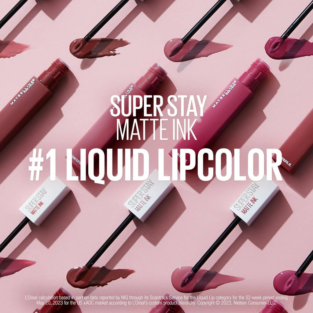 Assorted Maybelline matte ink liquid lipstick tubes