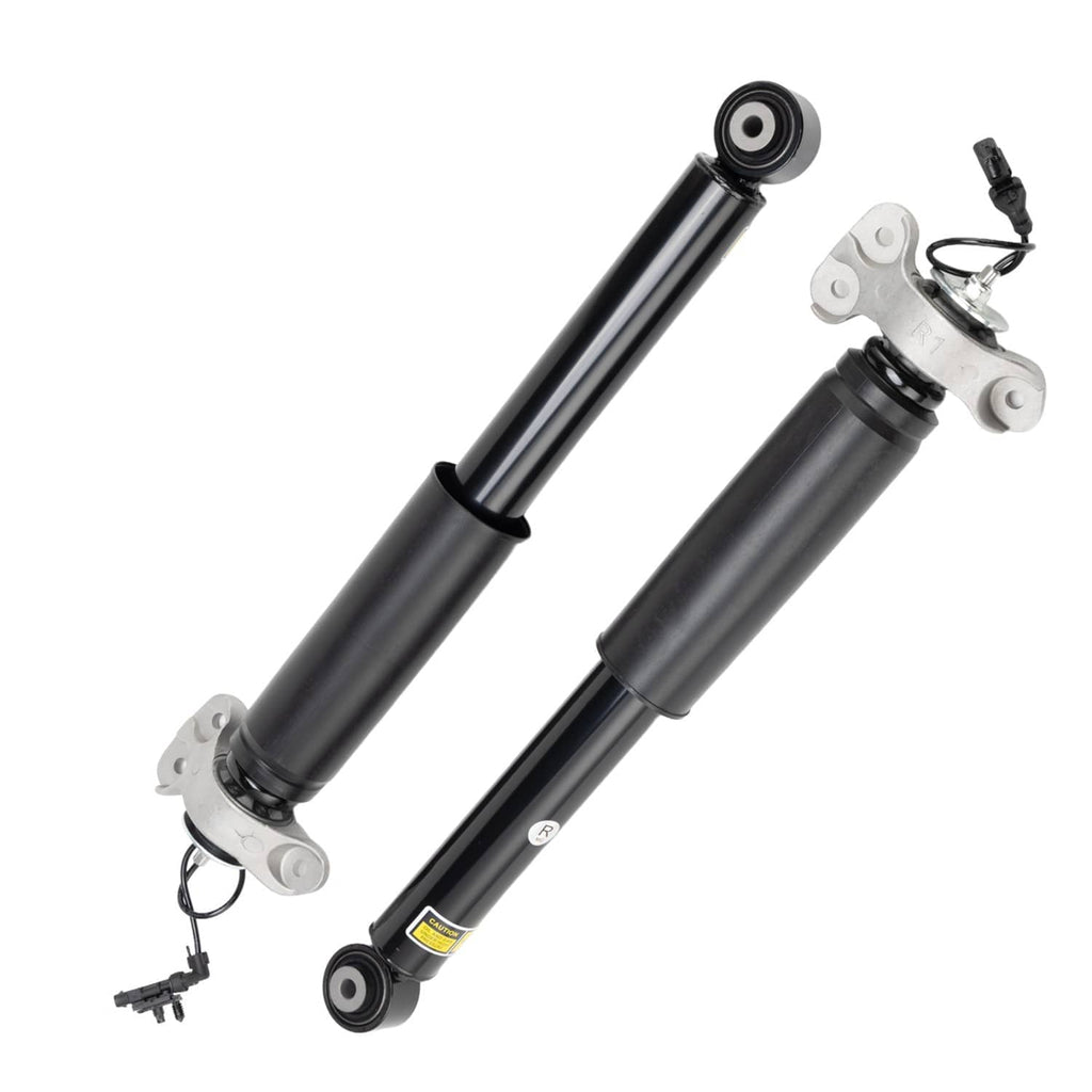 Rear shock absorber struts pair with upper spring-seat mount and rod-end eyes