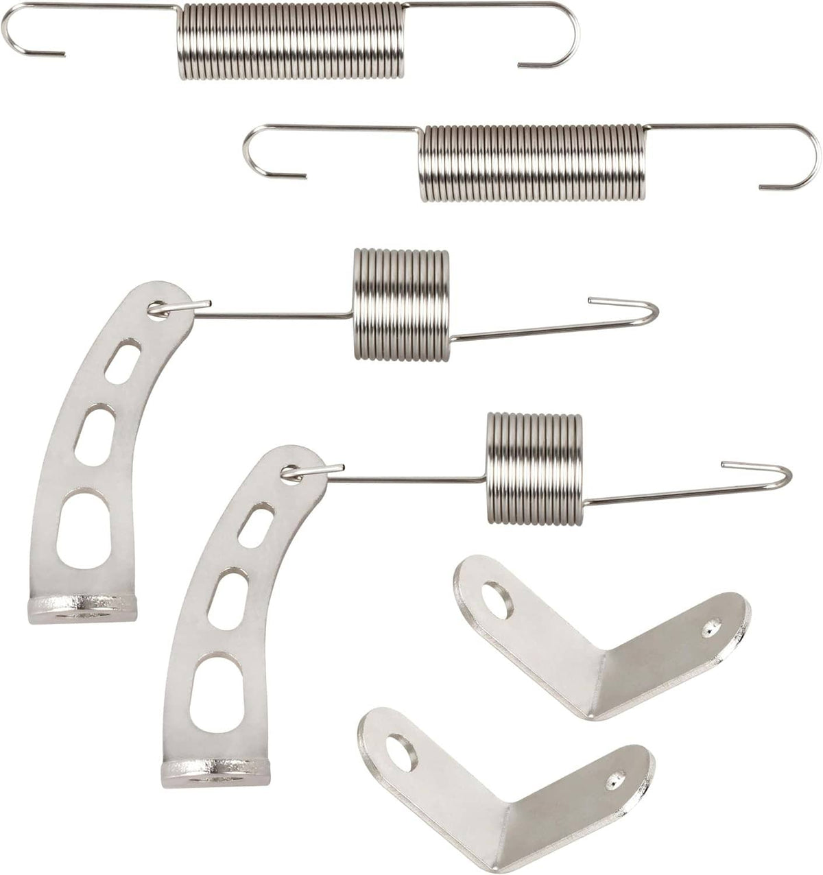 Carburetor return spring kit with coiled metal springs and U-shaped mounting brackets