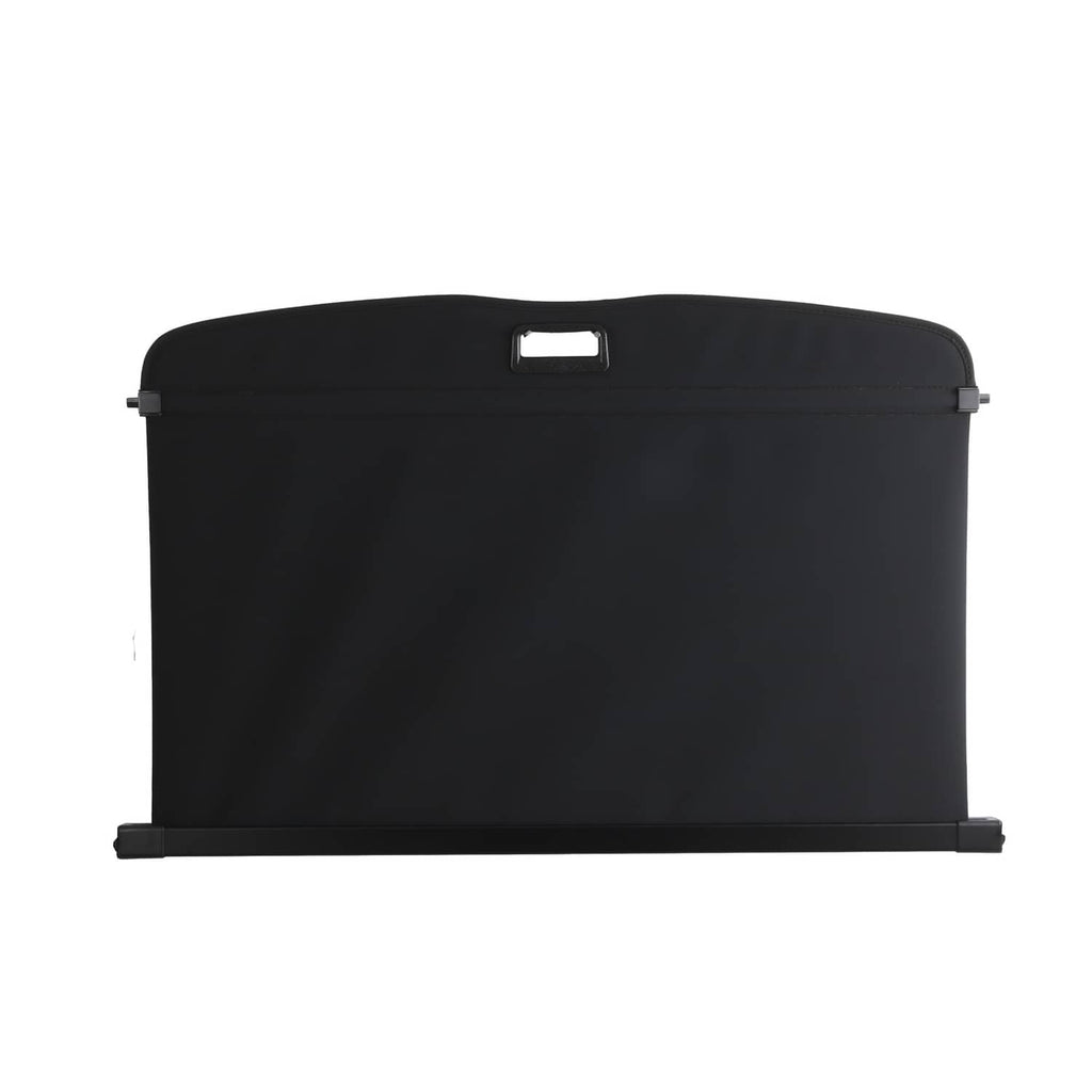 Retractable trunk cargo cover shade, black with center carry handle