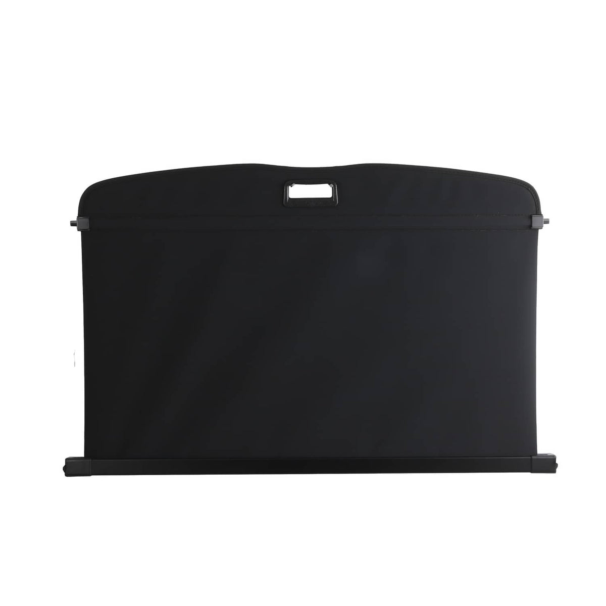 Retractable trunk cargo cover shade, black with center carry handle