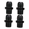 Black AN10 male flare to 3/4 NPT straight pipe fitting connector