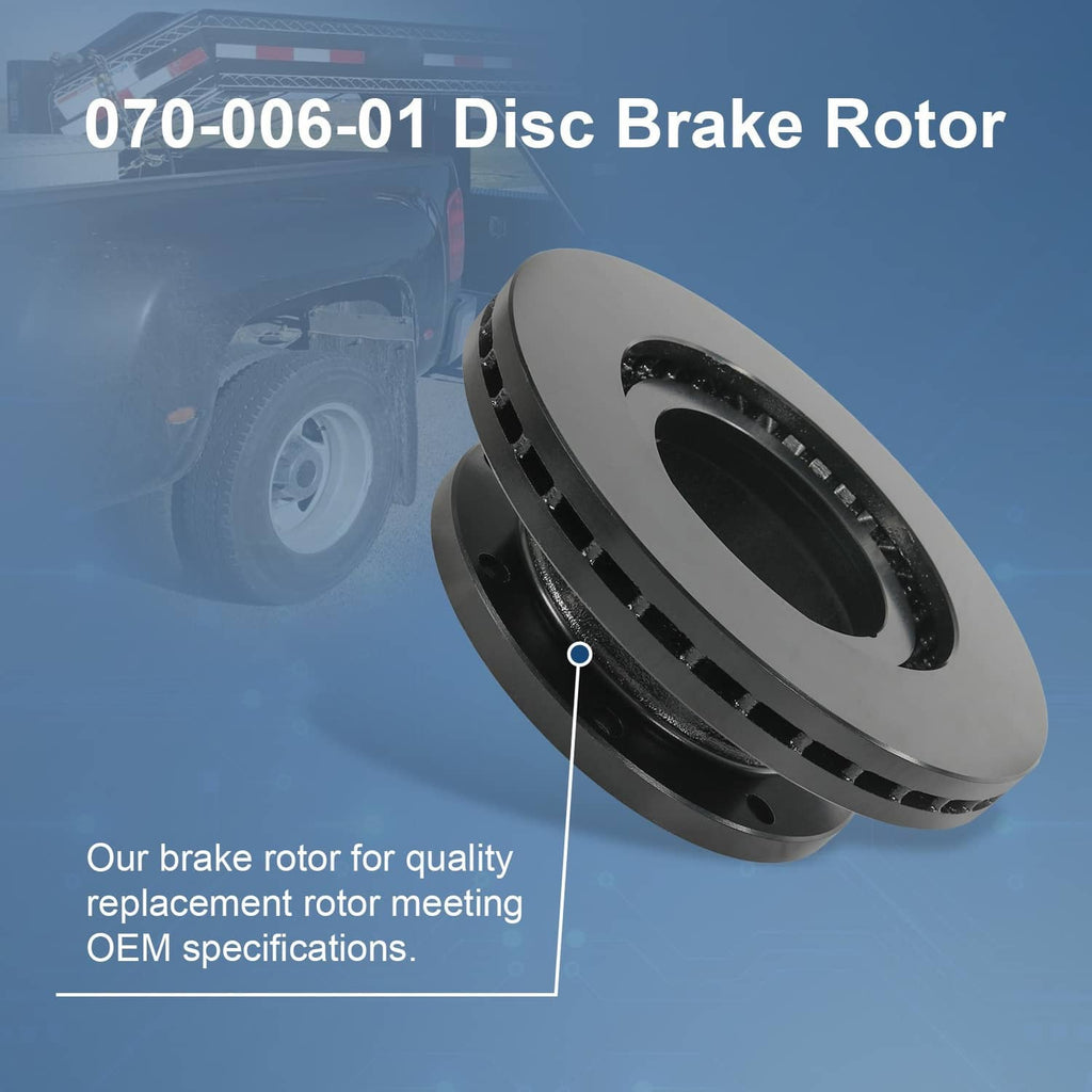 070-006-01 disc brake rotor with slotted vent design and bolt mounting holes