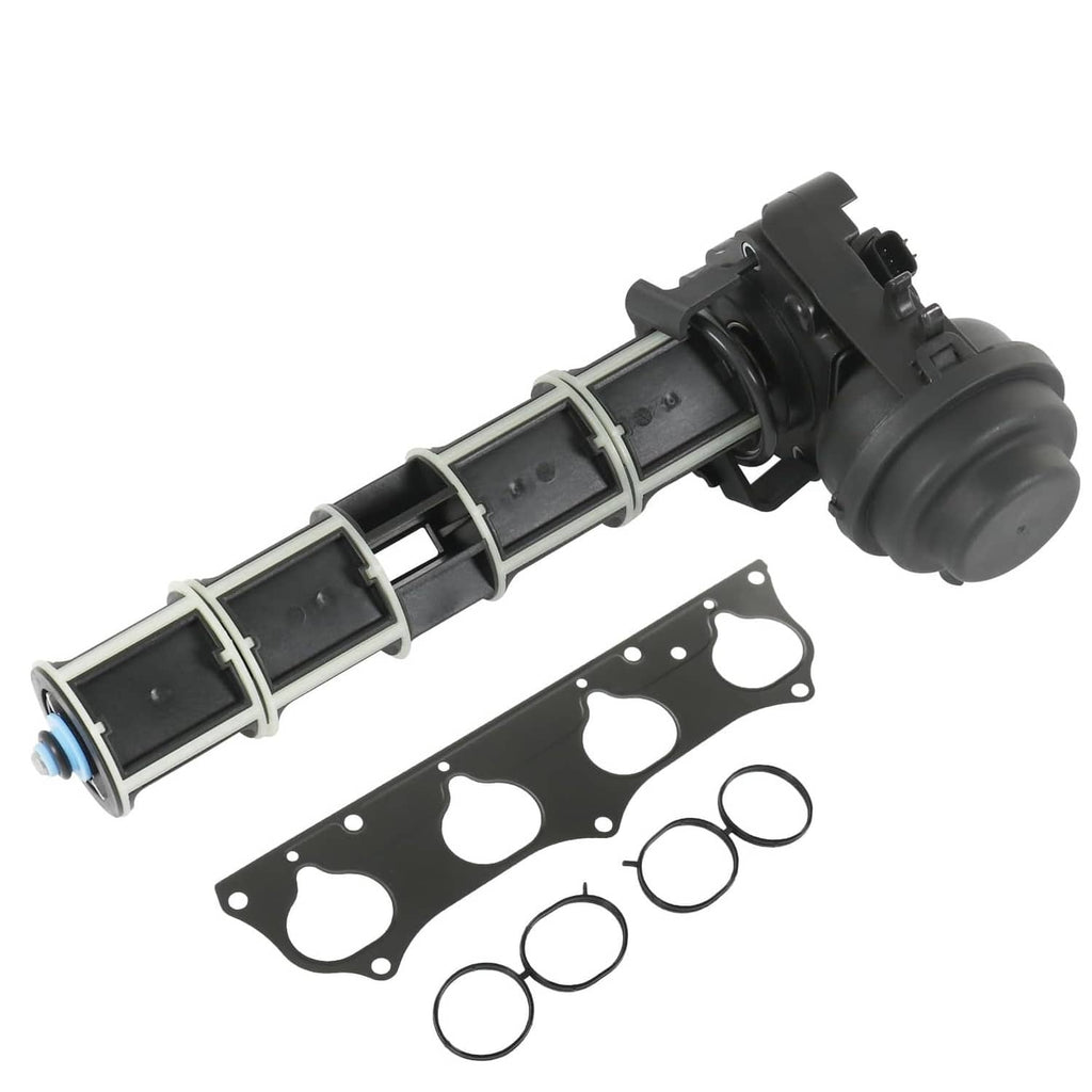 Intake manifold rotary valve assembly with black actuator housing and gasket set