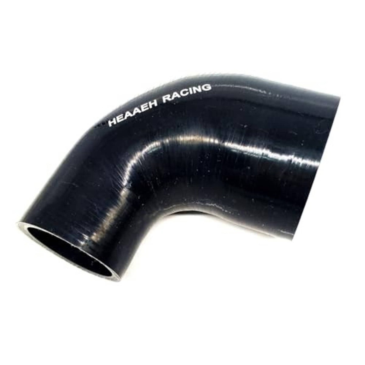 90-degree black silicone hose reducer curved elbow; HEAAEH RACING