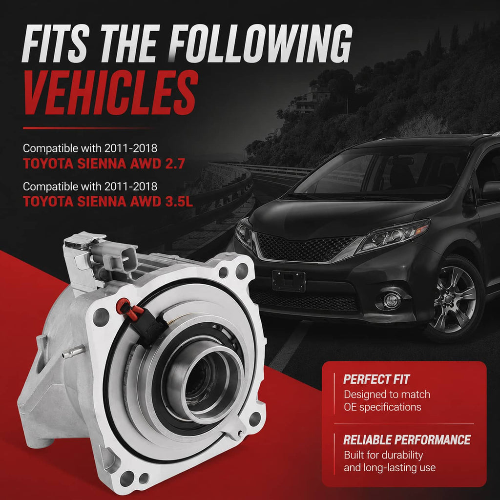 Rear differential viscous coupler coupling with flange and round bearing opening