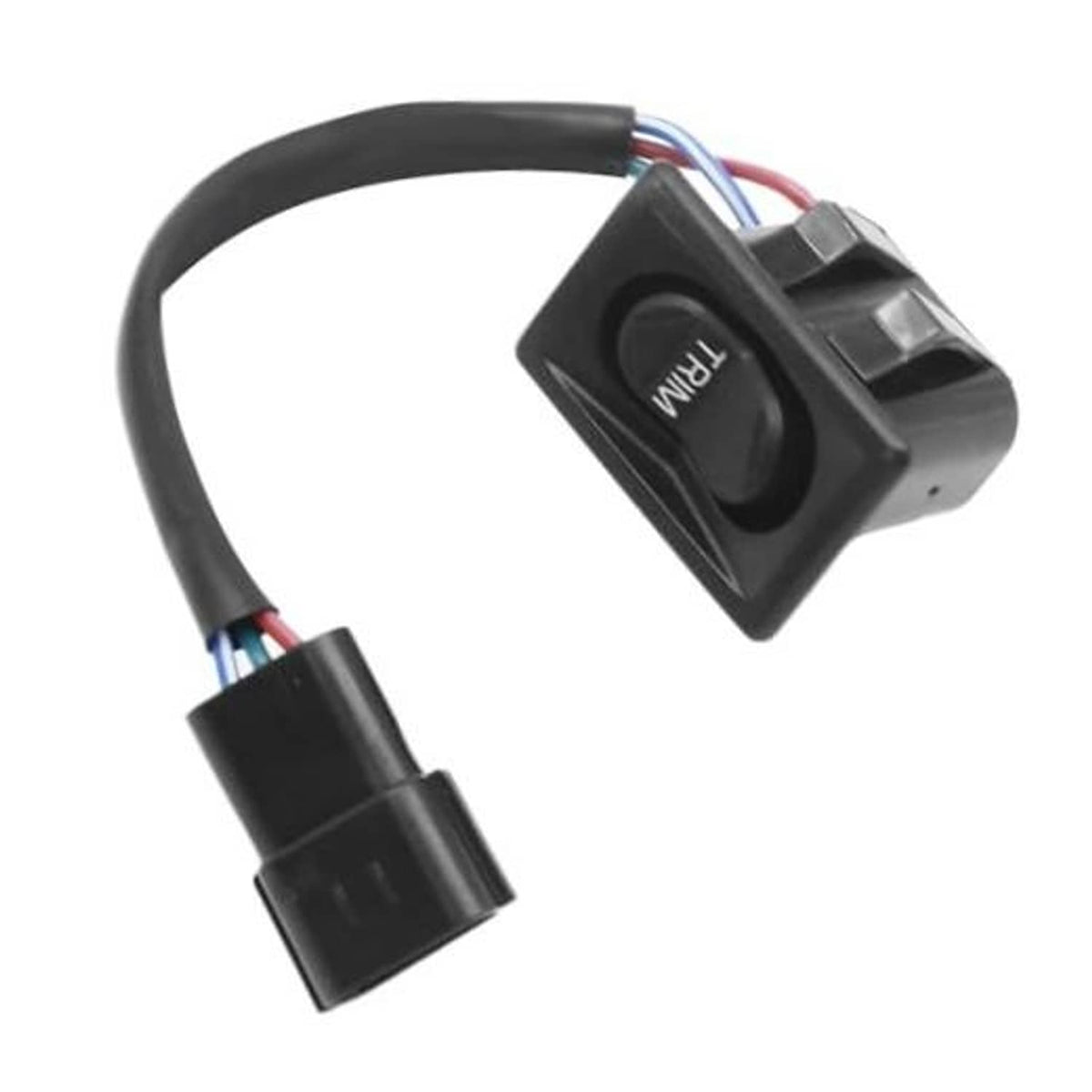 Black trim switch with cable and plug for outboard power trim tilt