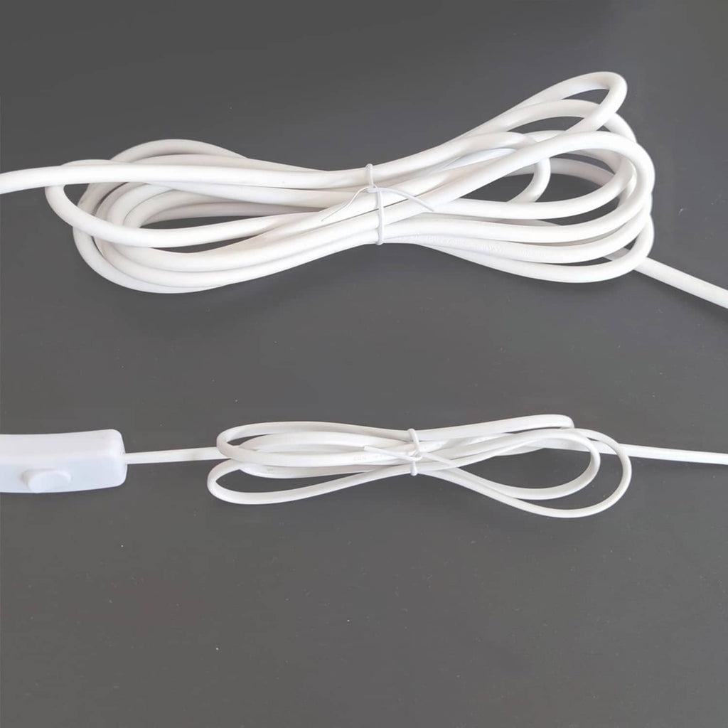 White plastic twist ties coiled together with small flat plastic locking tips