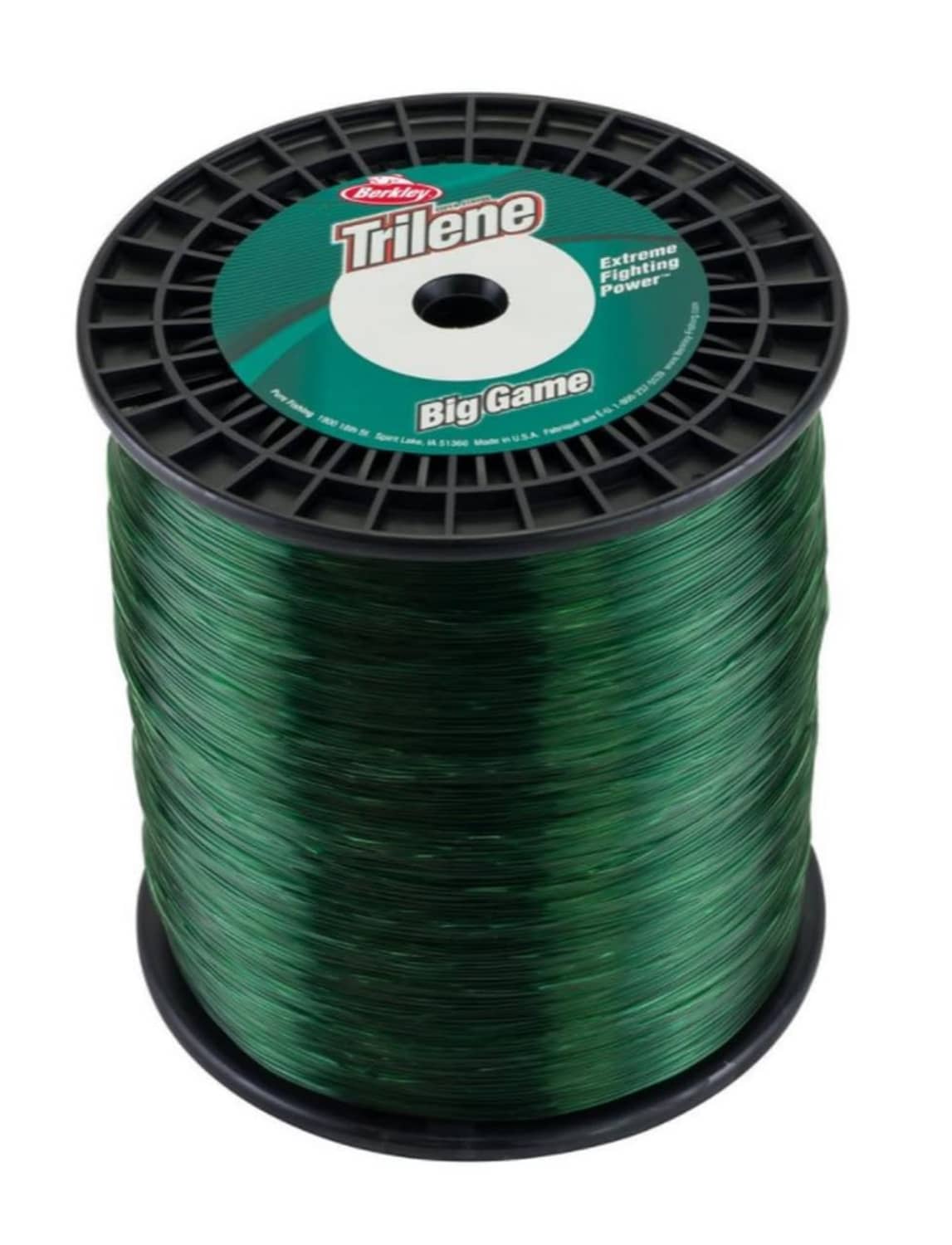 Berkley Trilene Big Game fishing line spool, green monofilament line