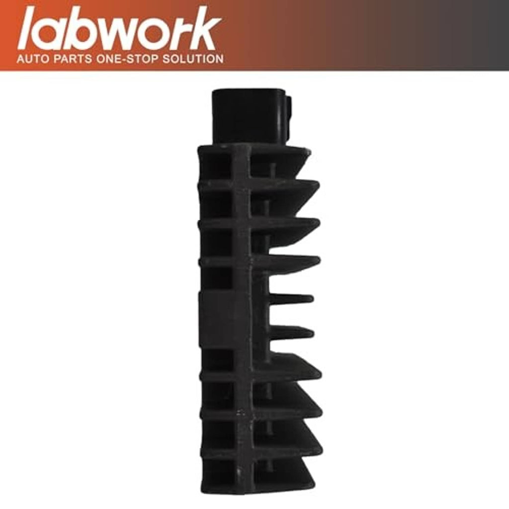 Black voltage regulator rectifier with vertical fin side and wiring connector